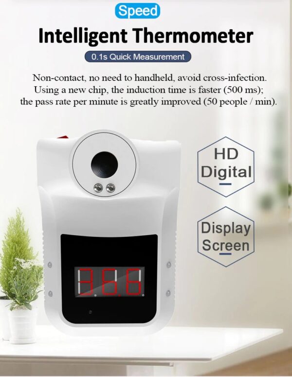Auto Non-contact Forehead Thermometer with Tripod - Image 2