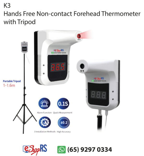 Hands-Free Non-Contact Forehead Infrared Thermometer with Tripod